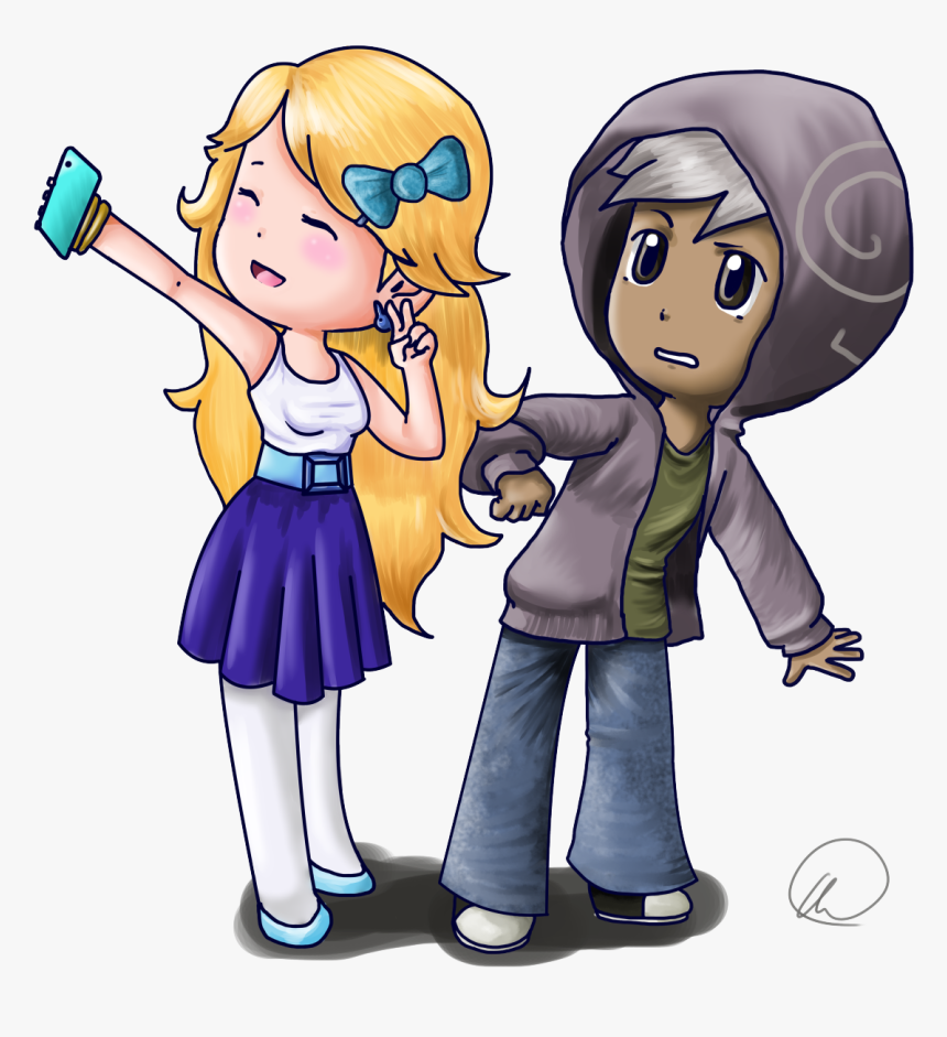 Transparent Taking Selfie Png - Cartoon, Png Download