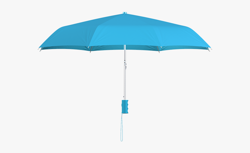 Compact Frame Cyan Umbrella Side View - Umbrella, HD Png Download