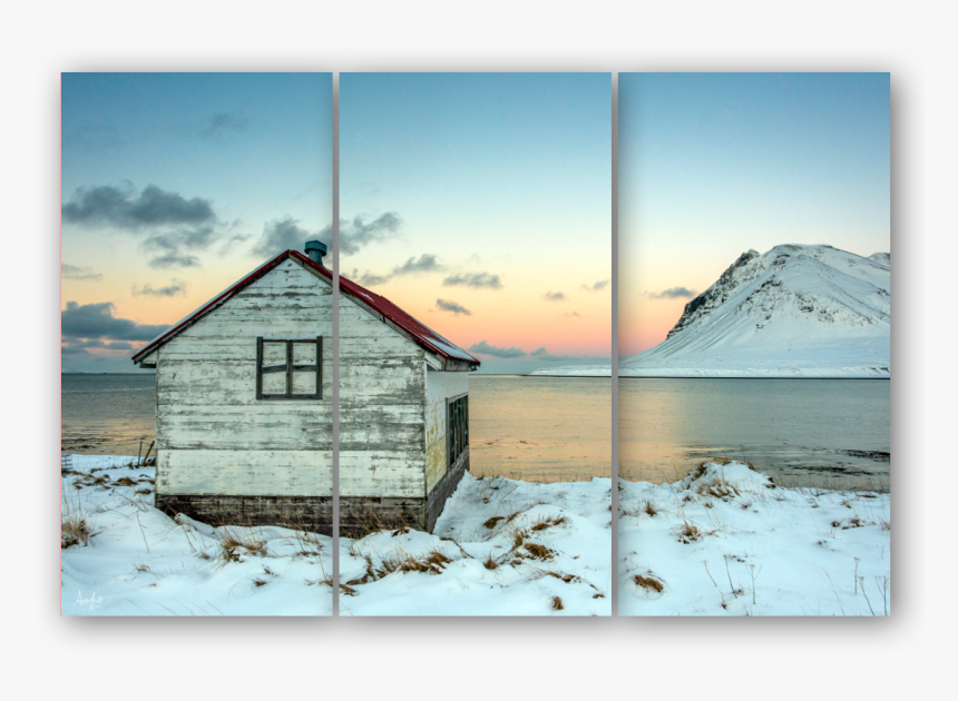 Iceland Cabin Triptych - Snow, HD Png Download