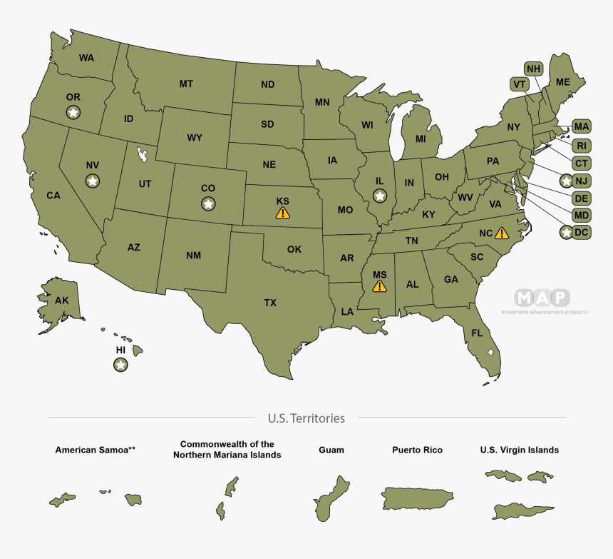 United States Map - States Where Gay Marriage Is Legal 2019, HD Png Download