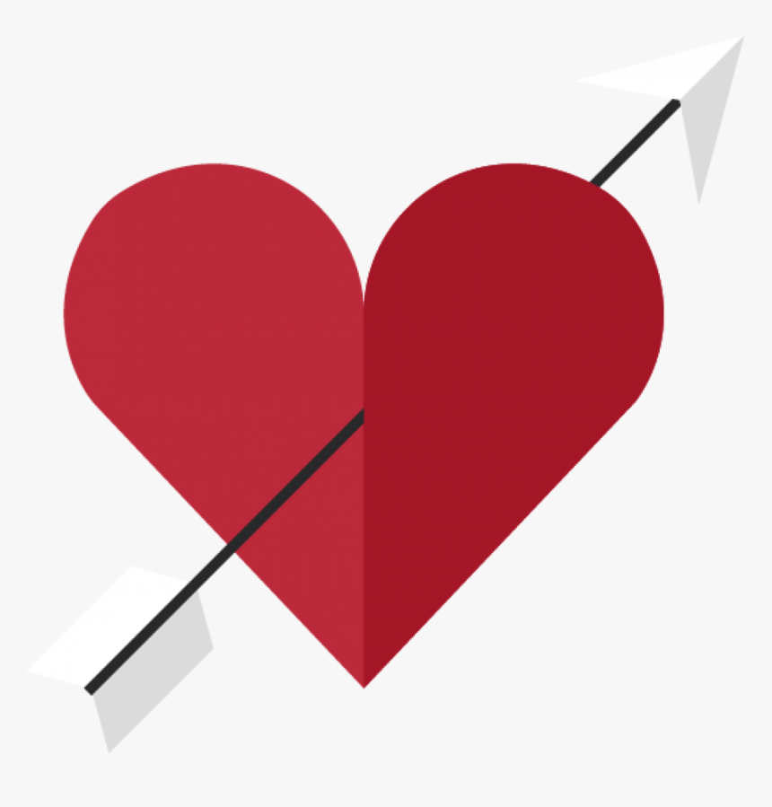 Heart With Arrow Png Image - Heart Broken With Arrow, Transparent Png