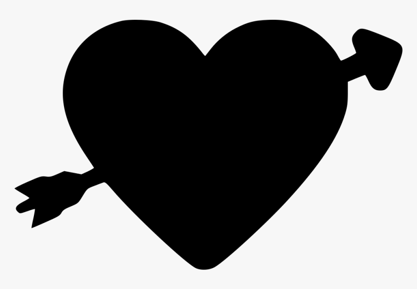 Day Arrow Through Heart - Black Hearts With An Arrow Through, HD Png Download