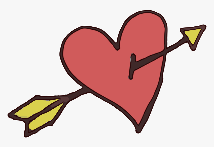 Clipart Hand Drawn Love Heart Png Love Hand Drawn Arrow - Handdrawn Graphic Png, Transparent Png