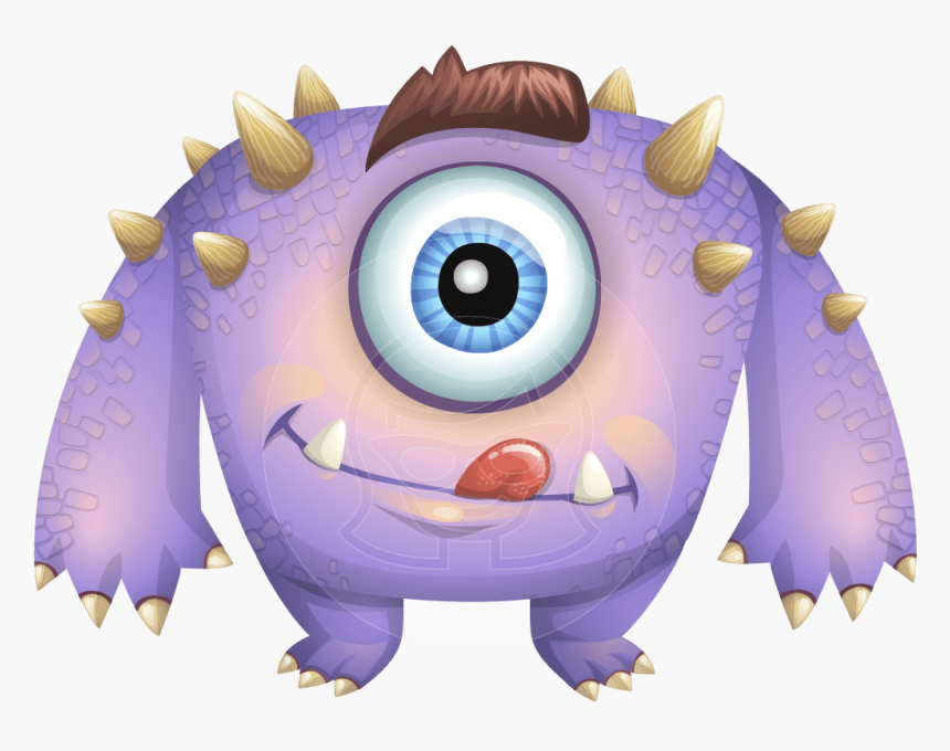 Cute Crazy Monster Cartoon Vector Character Aka Bo - Cute Monster Character Transparent Free, HD Png Download