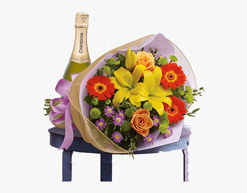 Flowers And Champagne Bright Lights, HD Png Download