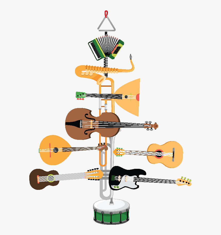 Transparent Silent Night Holy Night Clipart - Musical Christmas Tree Png, Png Download