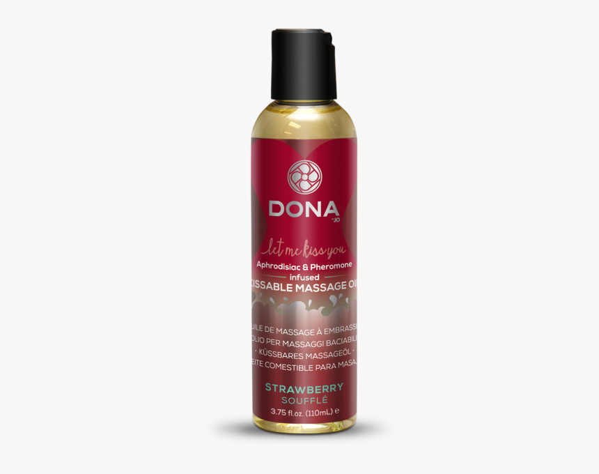 Dona Kissable Massage Oil Strawberry Souffle - Cosmetics, HD Png Download