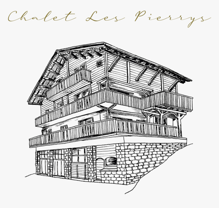 Luxury Ski Chalet Les Pierrys Tgski Morzine - Sketch, HD Png Download