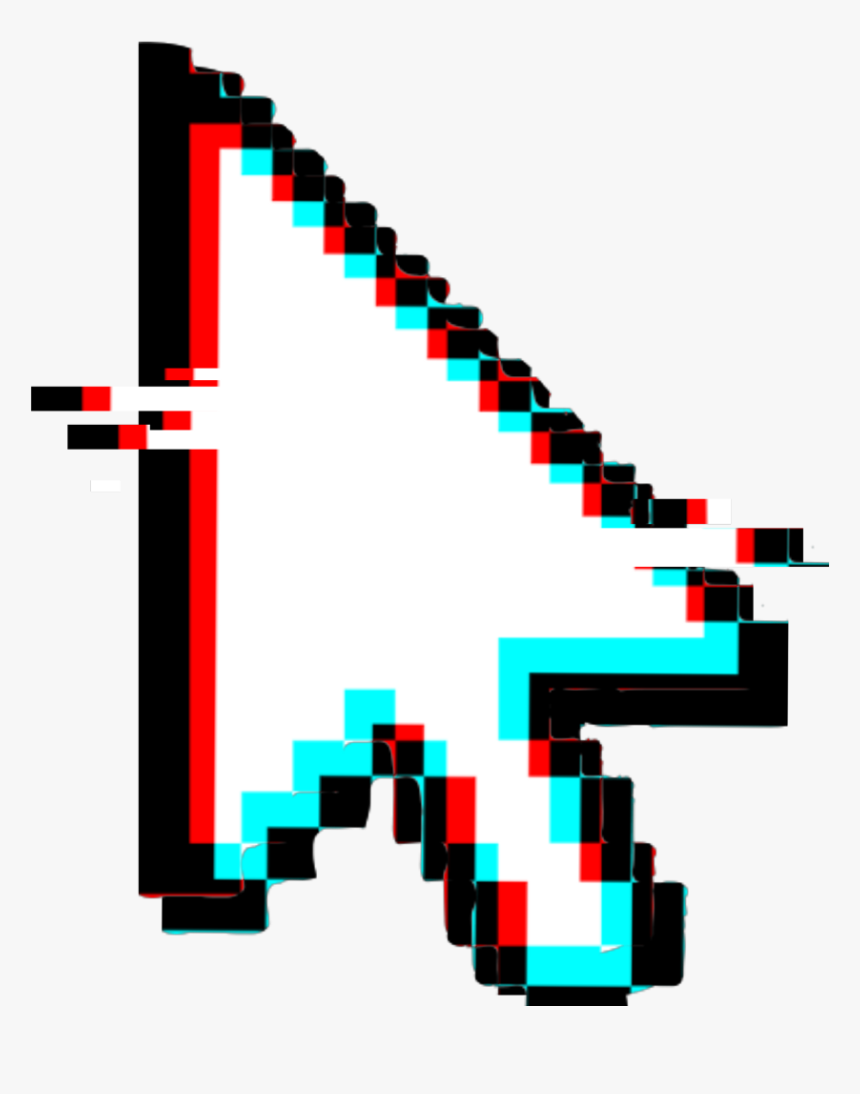 #glitch #tumblr #computadora #tumbler #tumblrgirl #tumblrsticker - Transparent Background Custom Cursor, HD Png Download