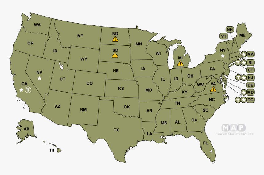 Gay Marriage Legal States 2019, HD Png Download