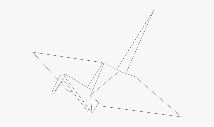 Origami Crane - Sketch, HD Png Download