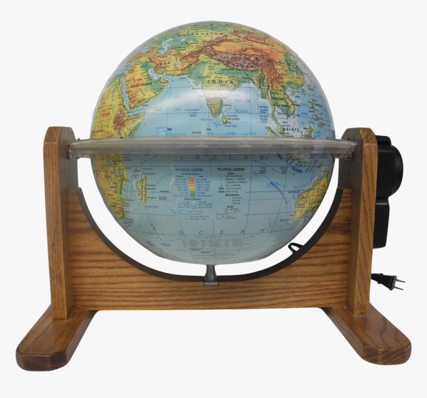 Sunlit World Globe, HD Png Download
