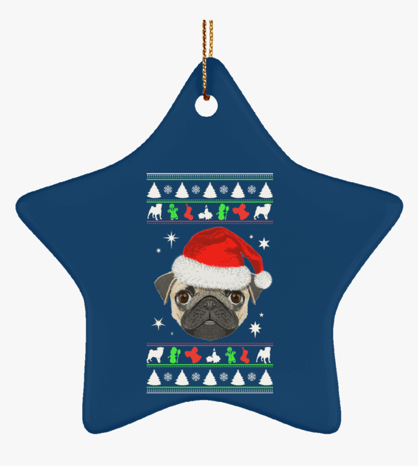 Pug Face Christmas Ornaments - Dog Christmas Ornament Png, Transparent Png