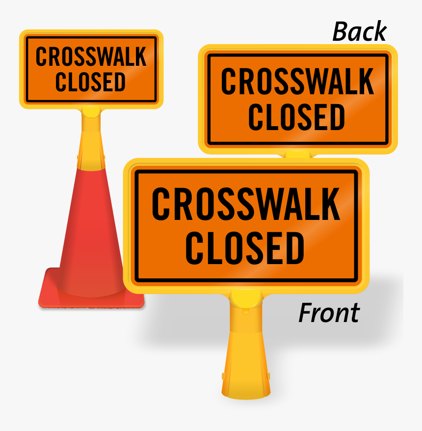 Railroad Clipart Crosswalk Sign - Survey Crew Sign, HD Png Download