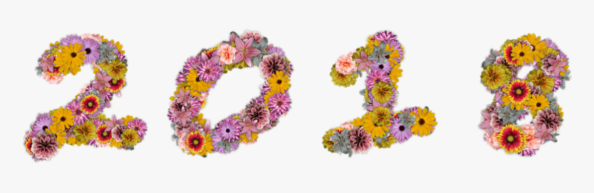 Happy New Year 2018 Flowers - 2018 년 새해 인사 무료, HD Png Download