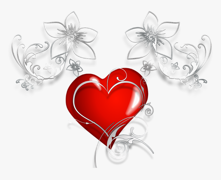 #heart #love #valentines #vines #flowers #vector #sticker - Love, HD Png Download