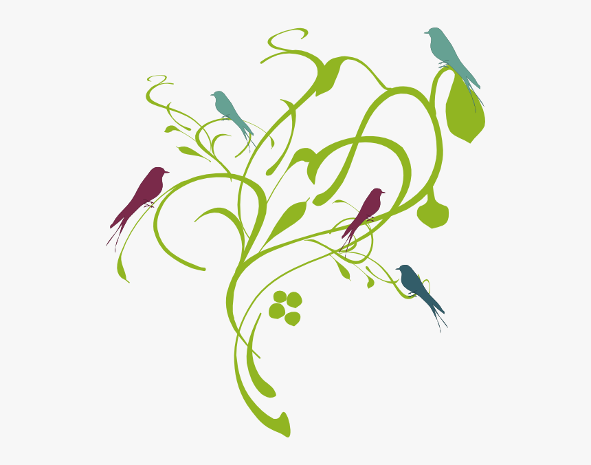 Transparent Bird Flock Png - Black White Design Border, Png Download