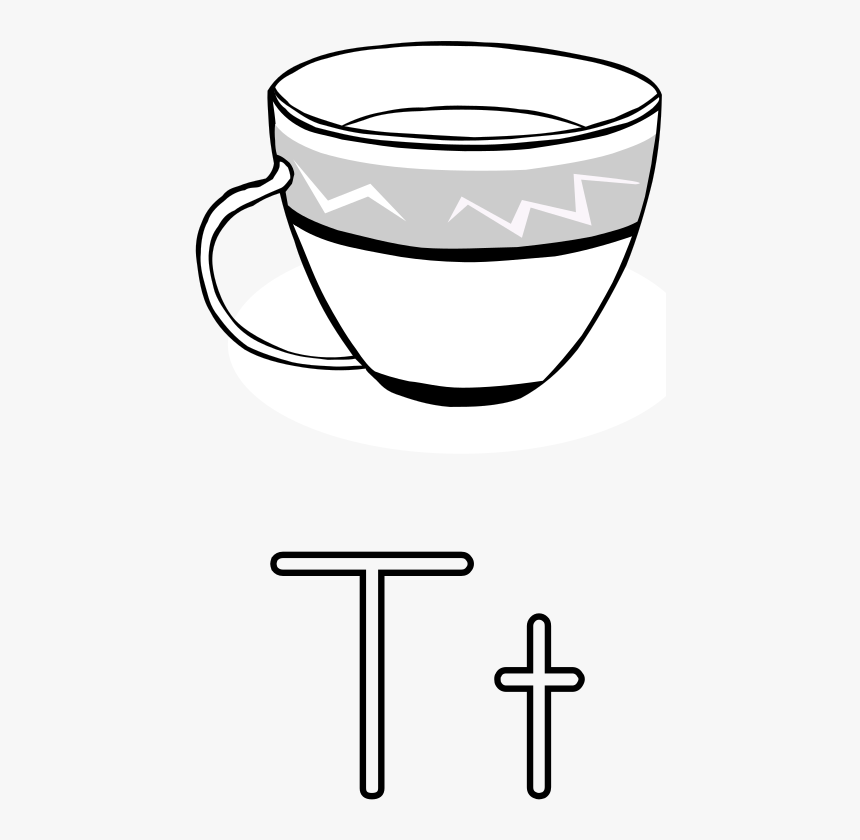 Letra T De Taza - Tea Cup Clip Art, HD Png Download