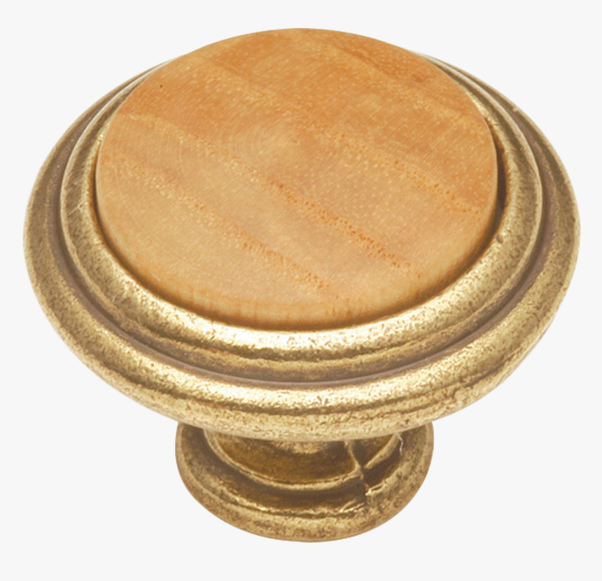 Woodgrain Knob 1-14 - Brass, HD Png Download