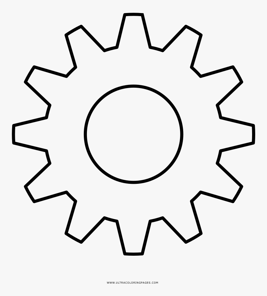 Cogwheel Coloring Page, HD Png Download