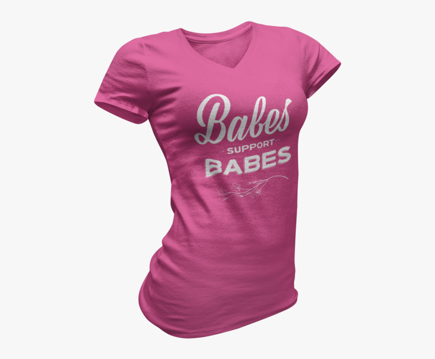 Women S V Neck Tee Invisible Model Mockup 10657, HD Png Download
