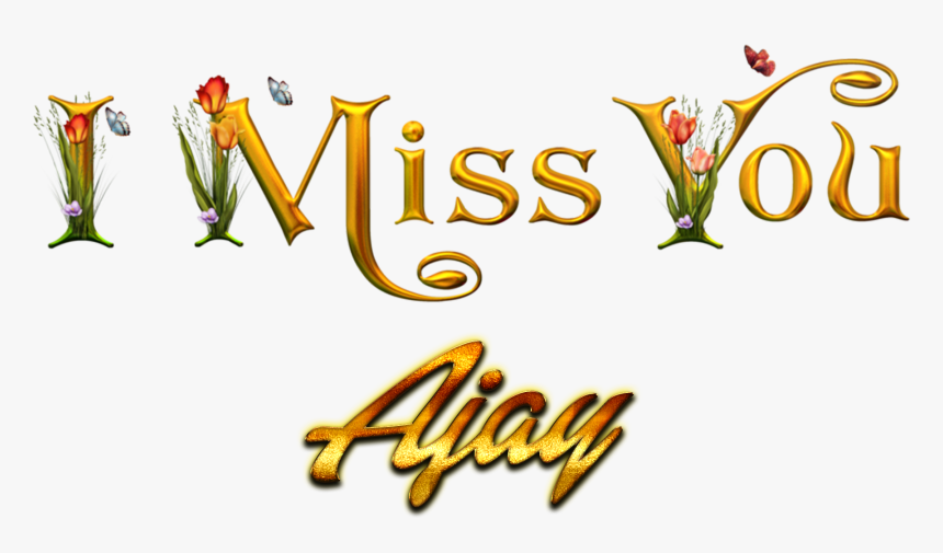 Bal Miss You Name Png - Calligraphy, Transparent Png