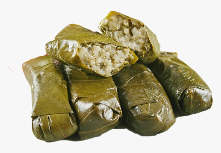 Grape Leaves Stuffed With Rice, Onions, And Tomatoes, - Stuffed Grape Leaves, HD Png Download