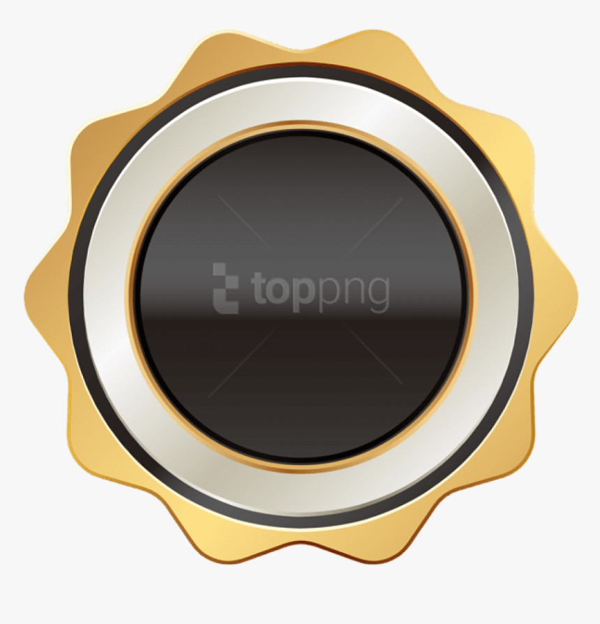 Badge Black Gold Png, Transparent Png