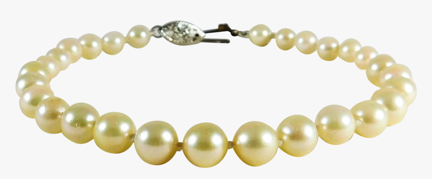 Dazzling 14k White Gold And Lustrous White Pearl Bracelet, HD Png Download