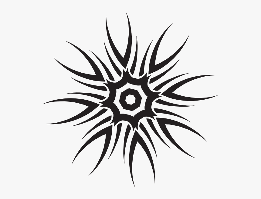 Tribal Star Silhouette - Line Art, HD Png Download