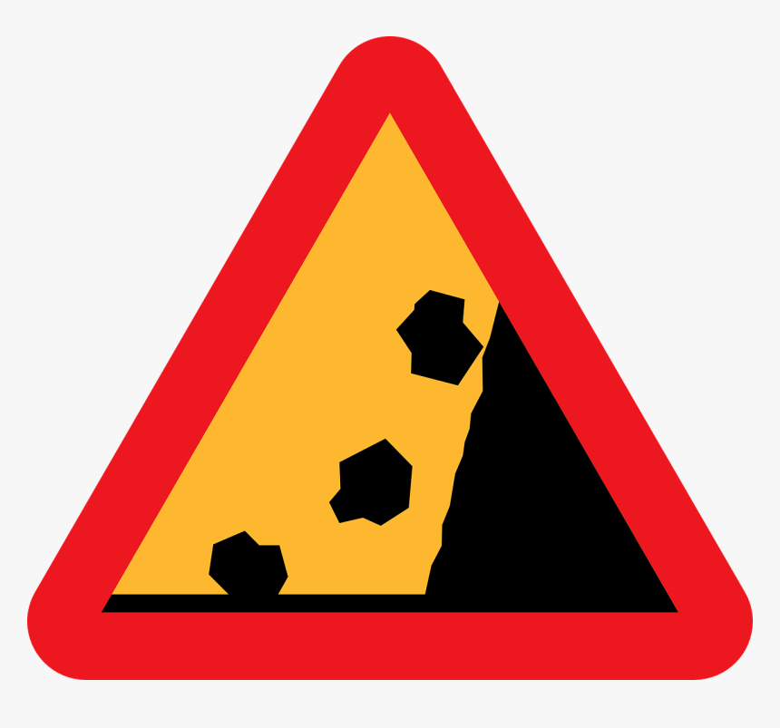 Landslide Sign Png, Transparent Png