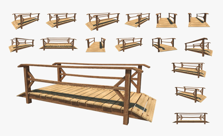 Wooden Bridge Png Free Download - Bench, Transparent Png