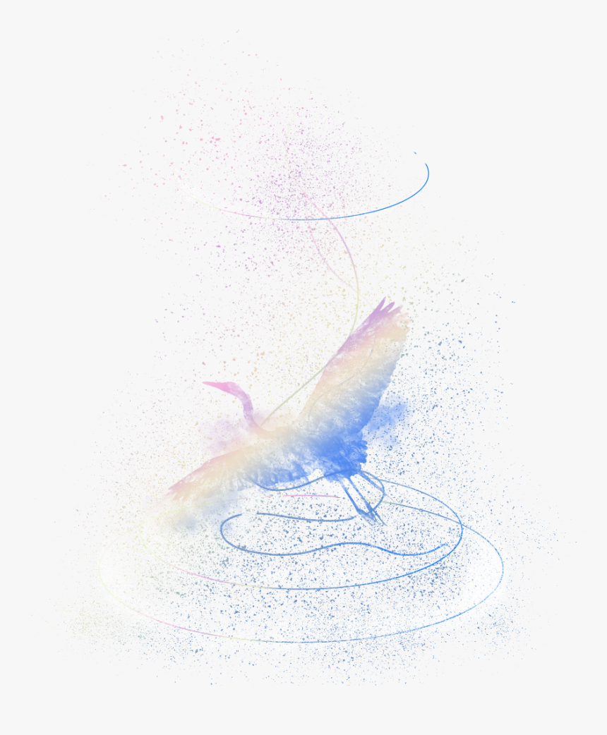 #ftestickers #fantasyart #watercolor #bird #holographic - Sketch, HD Png Download