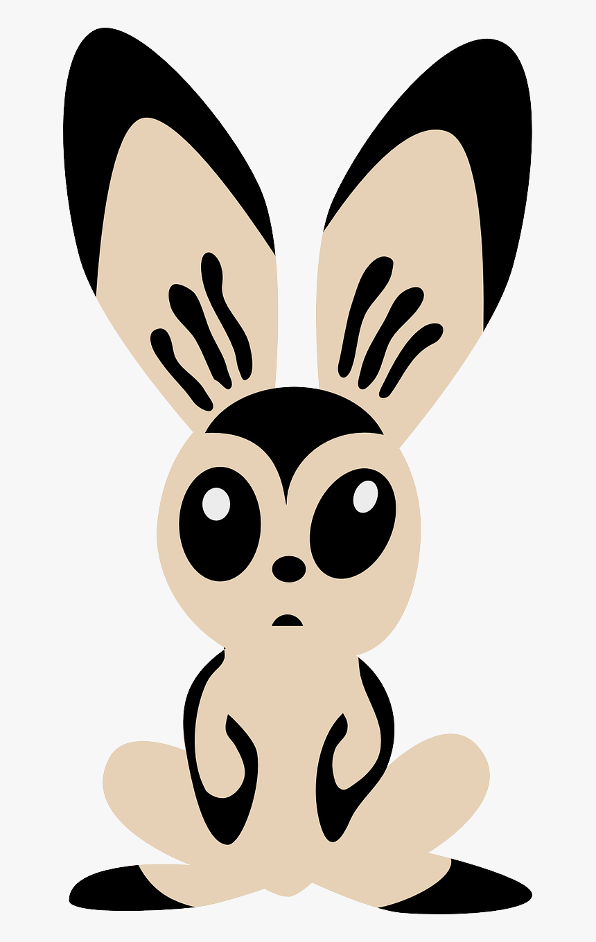 Head Bunny Clipart Black And White, HD Png Download