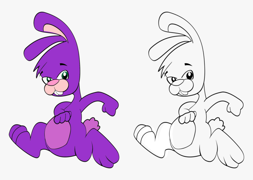 Emotion,art,violet - Rabbit, HD Png Download