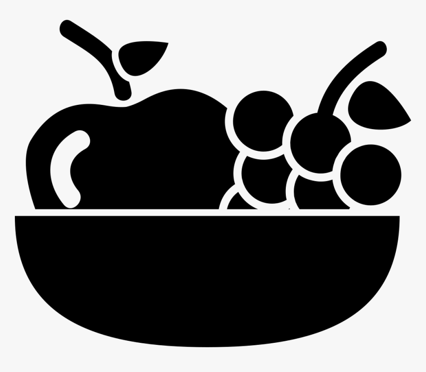 Apple And Grapes On A Bowl - Fruits And Vegetables Icon Png, Transparent Png