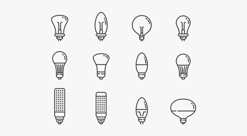 Led Lights Icons Vector - Led Light Vector Png, Transparent Png