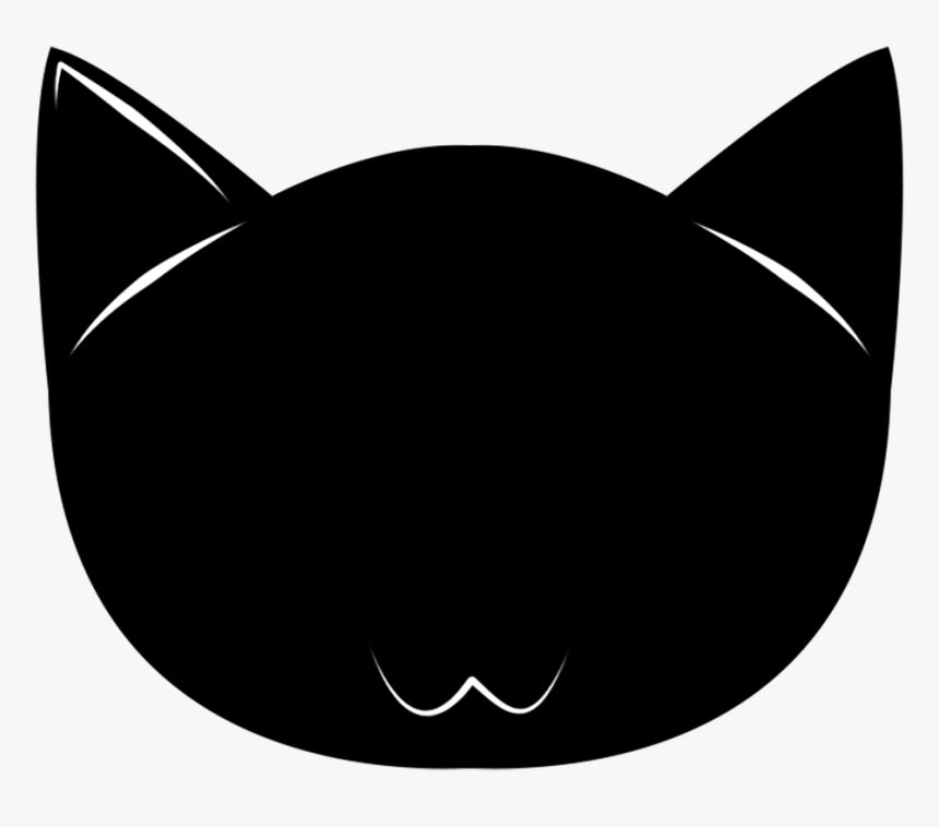 Cat Feline Face Free Photo - Silueta De Cara De Gato, HD Png Download
