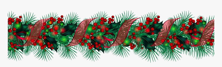 Transparent Christmas Garland Border Png - Transparent Background Christmas Garland Png, Png Download
