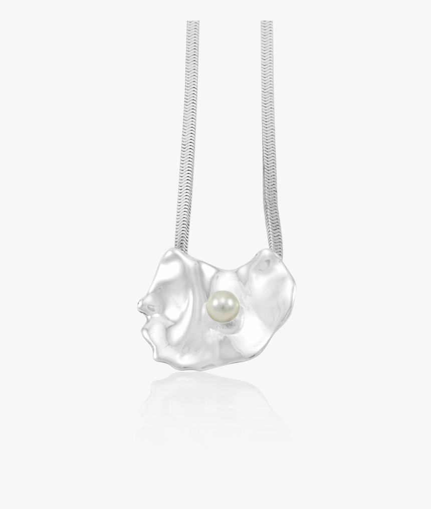 Oyster With White Pearl Pendant Small - Chain, HD Png Download