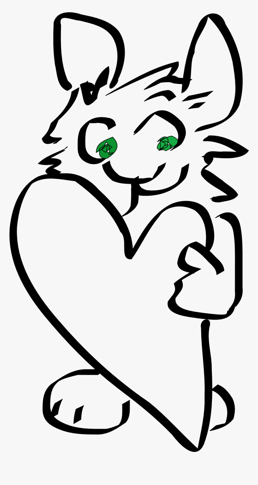 Bunny Rabbit Heart Sheet Black White Easter Valentine - Heart Animated, HD Png Download
