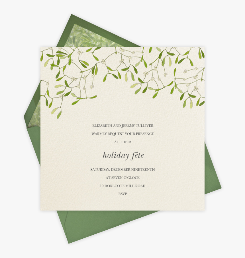 Mistletoe Holiday Invite - Cute Food Valentine Cards, HD Png Download