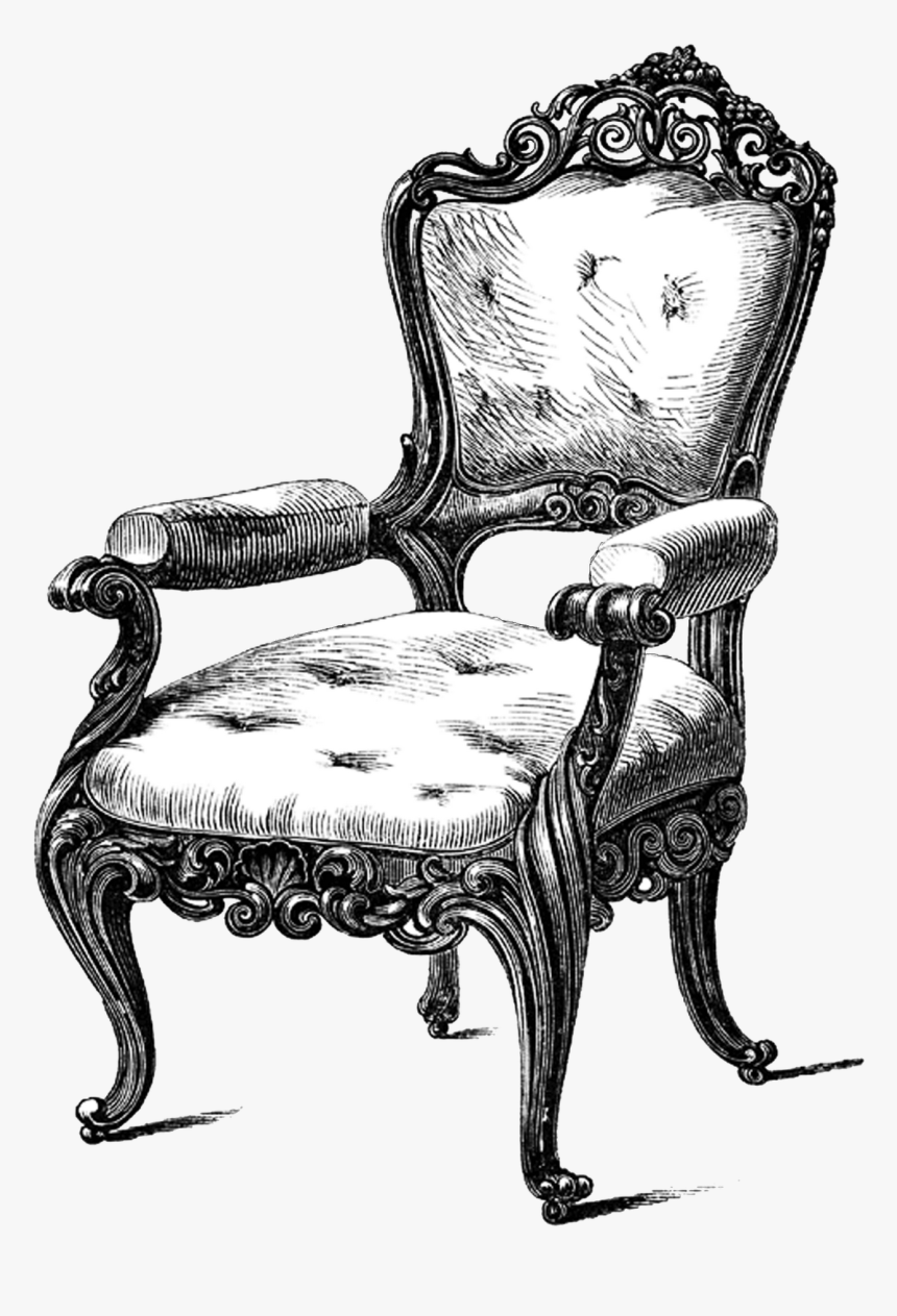 Clipart Tv Old Furniture - Fancy Chair Transparent Background, HD Png Download