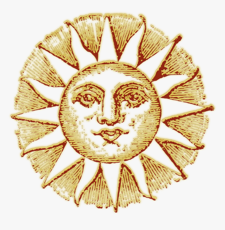 Sun Art Png -this Free Icons Png Design Of Vintage - Old Sun Drawing Png, Transparent Png