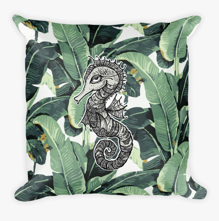 Sea Leaf Pillow Sea Leaf Pillow Copy Mockup Front - Cushion, HD Png Download