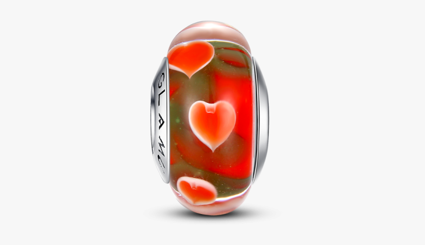 Red Heart Love Murano Glass Bead - Heart, HD Png Download
