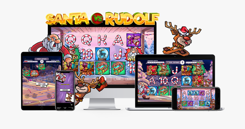 Netent Santa Vs Rudolf, HD Png Download