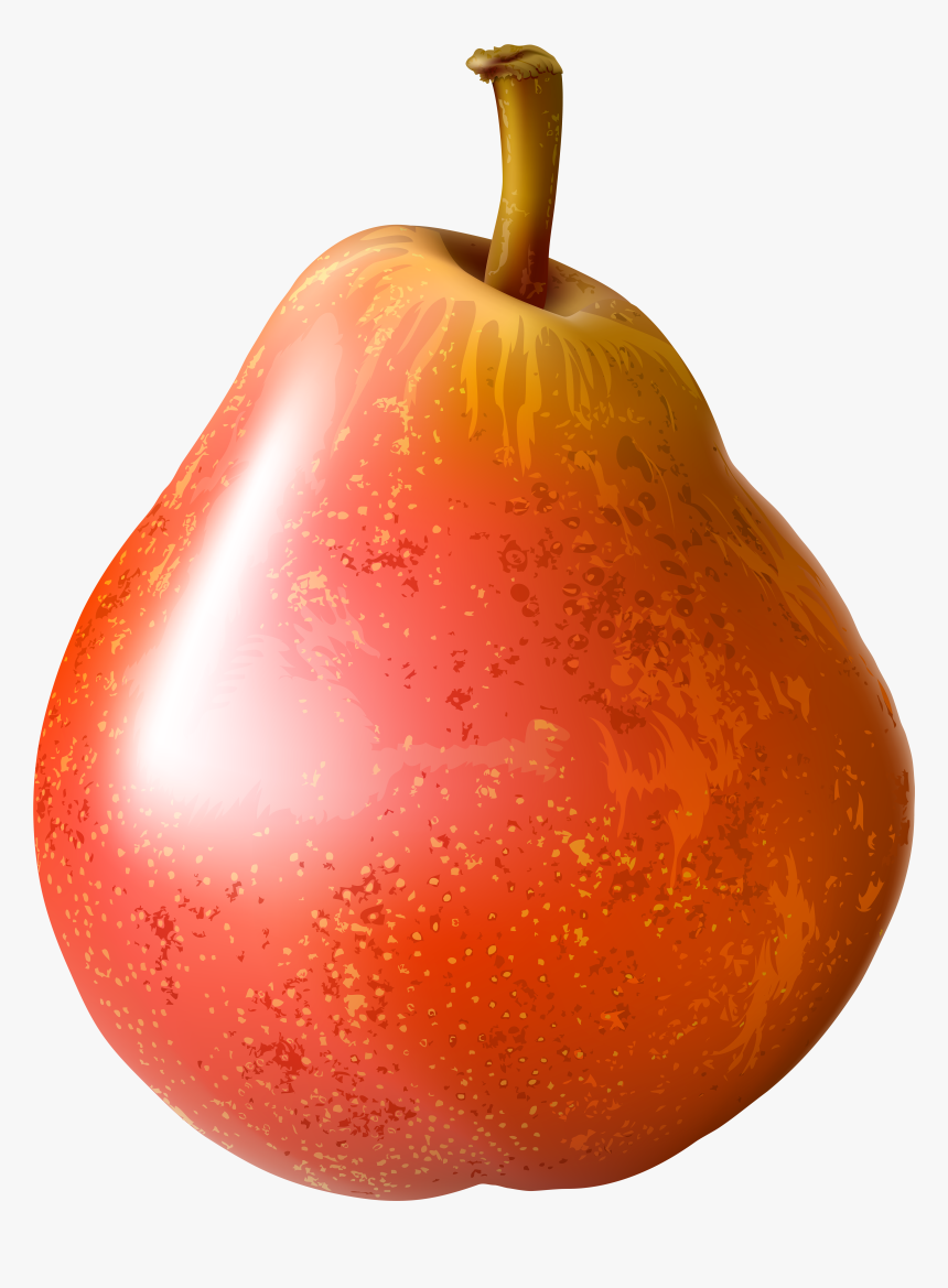 Red Png Clip Art - Red Pear Png, Transparent Png