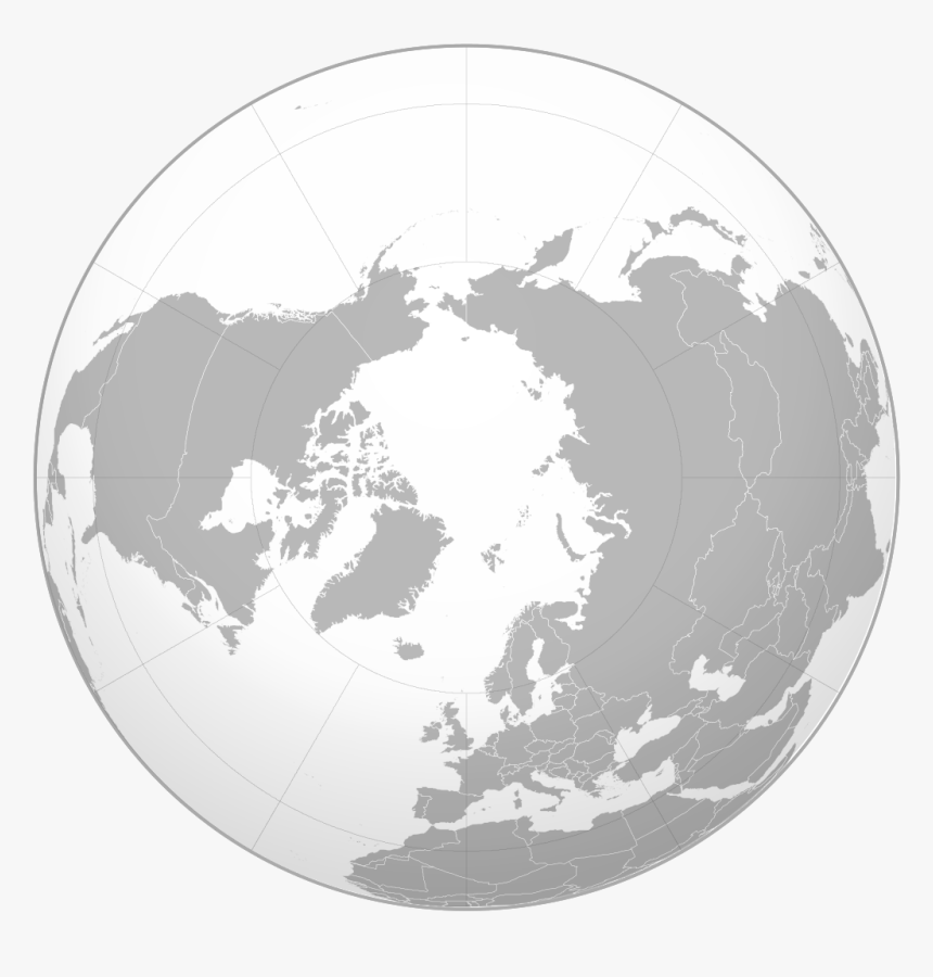 North Pole Orthographic Projection, HD Png Download