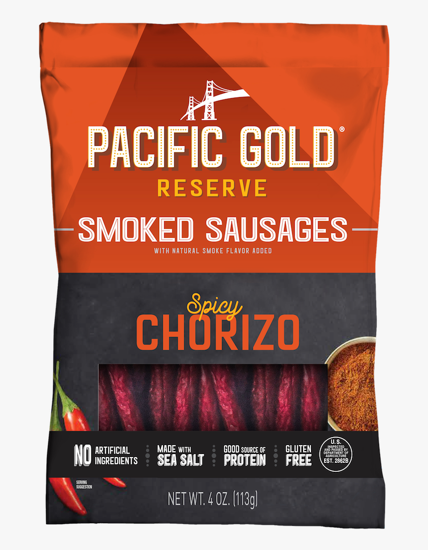 Pgr Spicy Chorizo Smoked Sausage 4 Oz - Pacific Gold Reserve Sweet Korean Bbq Pork Jerky, HD Png Download